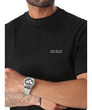 GUESS SS CN T-shirt in cotone jetbla - T-shirt Uomo - 3
