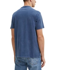 GUESS TRIANGLE T-shirt in cotone con stampa pennant blue - T-shirt Uomo - 2