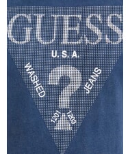 GUESS TRIANGLE T-shirt in cotone con stampa pennant blue - T-shirt Uomo - 4