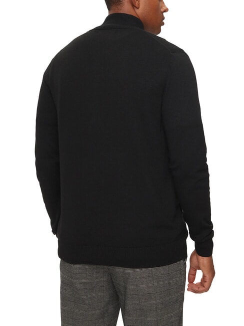 DARREL Cardigan a collo alto full zip jetbla - Maglie Uomo