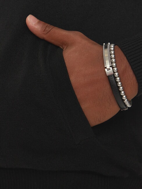 DARREL Cardigan a collo alto full zip jetbla - Maglie Uomo