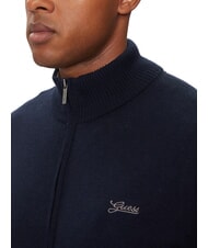 GUESS DARREL Cardigan a collo alto full zip smartblue - Maglie Uomo - 3