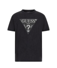 GUESS TRIANGLE T-shirt in cotone con stampa jetbla - T-shirt Uomo - 4