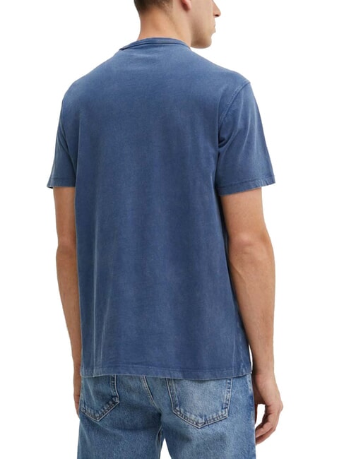 TRIANGLE T-shirt in cotone con stampa pennant blue - T-shirt Uomo