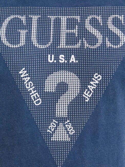 TRIANGLE T-shirt in cotone con stampa pennant blue - T-shirt Uomo