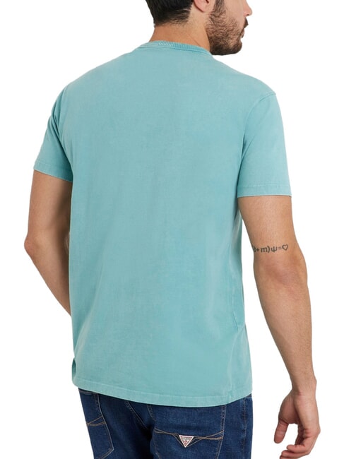 TRIANGLE T-shirt in cotone con stampa soft teal - T-shirt Uomo