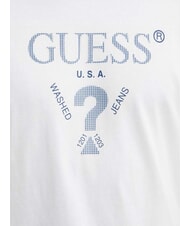 GUESS TRIANGLE T-shirt in cotone con stampa purwhite - T-shirt Uomo - 4