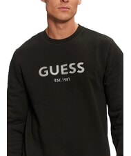 GUESS BOX Felpa ricamo logo metallico jetbla - Felpe Uomo - 3