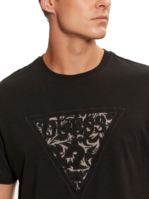 TRIANGLE T-shirt con patch logo ricamo jetbla - T-shirt Uomo