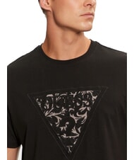 GUESS TRIANGLE T-shirt con patch logo ricamo jetbla - T-shirt Uomo - 3