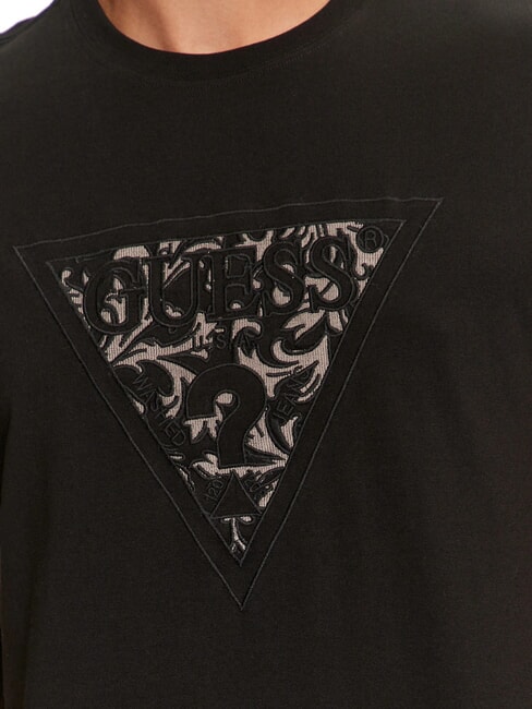 TRIANGLE T-shirt con patch logo ricamo jetbla - T-shirt Uomo