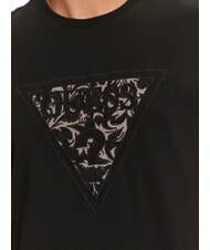GUESS TRIANGLE T-shirt con patch logo ricamo jetbla - T-shirt Uomo - 4