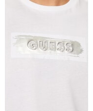 GUESS METALLIC LOGO T-shirt con stampa in rilievo purwhite - T-shirt Uomo - 4