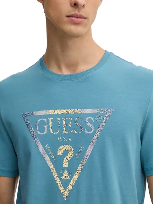 TRIANGLE T-shirt con maxi stampa wild storm blue - T-shirt Uomo