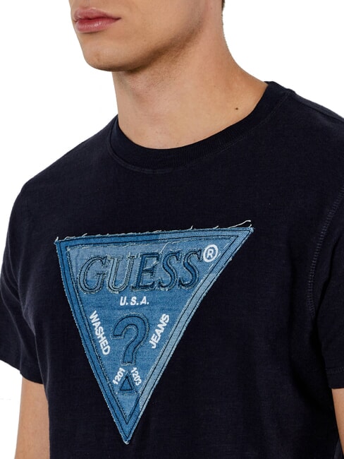 TRIANGLE T-shirt con maxi patch logo jetbla - T-shirt Uomo