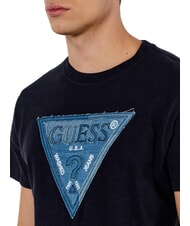GUESS TRIANGLE T-shirt con maxi patch logo jetbla - T-shirt Uomo - 3