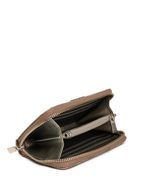 ECO ERICA Portafoglio zip around LATTE LOGO - Portafogli Donna