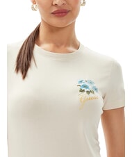 GUESS FLOWERS T-shirt stretch vanilla blush - T-shirt e Top Donna - 3