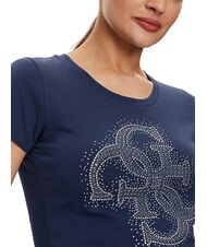 GUESS LOGO T-shirt logo 4G con borchiette magician blue - T-shirt e Top Donna - 3