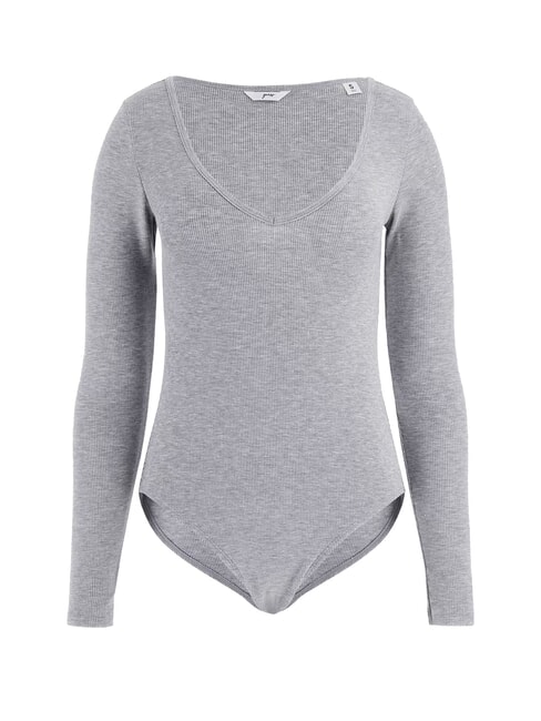 TESSA Body manica lunga a costine gj medium grey heath - T-shirt e Top Donna
