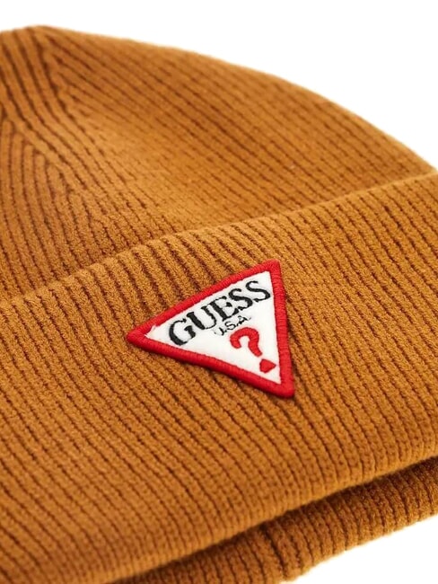 PATCH TRIANGOLO Berretto con risvolto ochre - Cappelli