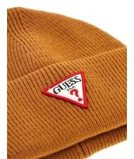 GUESS PATCH TRIANGOLO Berretto con risvolto ochre - Cappelli - 2