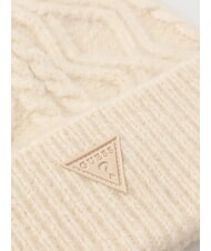 GUESS KNITTED Berretto a trecce con risvolto avorio - Cappelli - 2