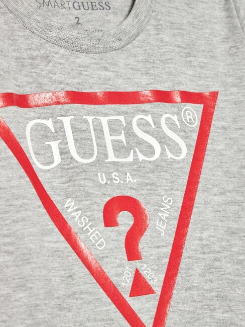 KIDS T-shirt in cotone stampa triangolo light heather grey - T-shirt Bambino