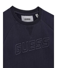 GUESS MINI ME KIDS Felpa girocollo logo rilievo deep marine a753 - Felpe Bambini - 3