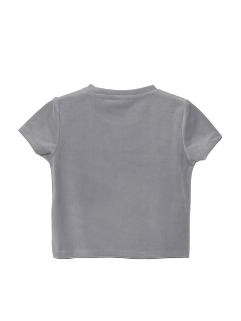 MINI ME T-shirt crop con logo strass lilac smoke - T-shirt Bambino