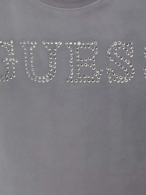 MINI ME T-shirt crop con logo strass lilac smoke - T-shirt Bambino