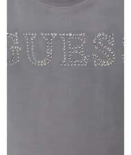 GUESS MINI ME T-shirt crop con logo strass lilac smoke - T-shirt Bambino - 3