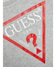 GUESS CORE KIDS Felpa manica lunga stampa logo light heather grey - Felpe Bambini - 3