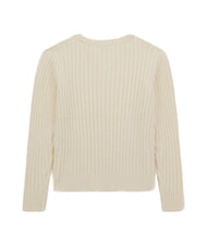 GUESS KIDS Maglia a costine scollo a v cremwhi - Maglioni Bambini - 2