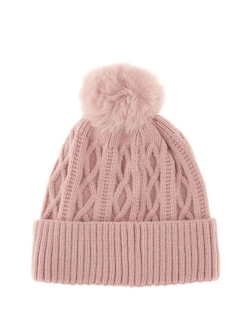 KIDS Cappello a trecce con pon pon pink roses - Cappelli Bambini