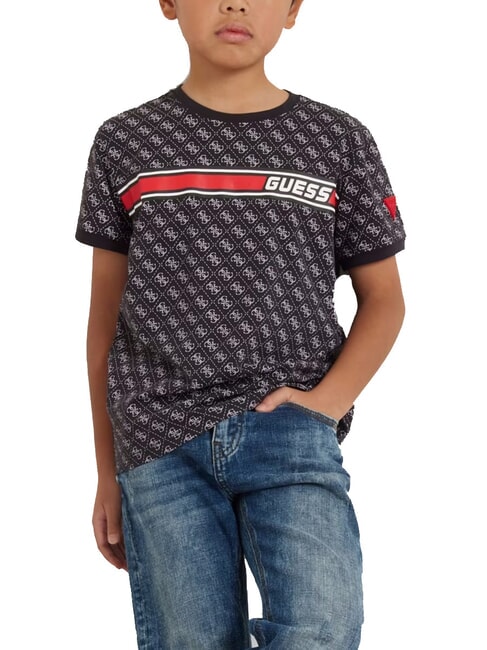 KIDS T-shirt logo 4G all over 4g aop jet black - T-shirt Bambino