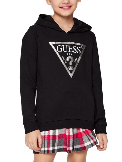 CORE KIDS Felpa con cappuccio e stampa jet black w/ frost g - Felpe Bambini