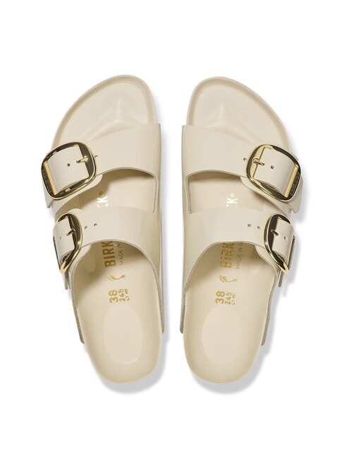 ARIZONA BIG BUCKLE  Sandali in pelle shine ecru - Scarpe Donna