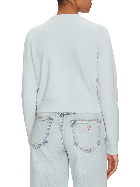 CN CROP Felpa in cotone azure laguna - Felpe Donna