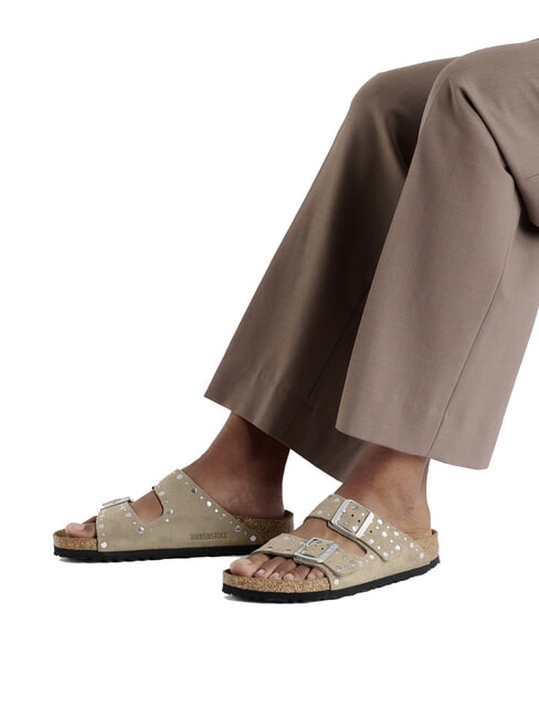 ARIZONA RIVET  Sandali in pelle taupe - Scarpe Donna