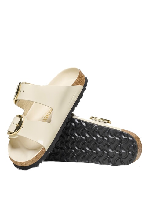 ARIZONA BIG BUCKLE  Sandali in pelle shine ecru - Scarpe Donna
