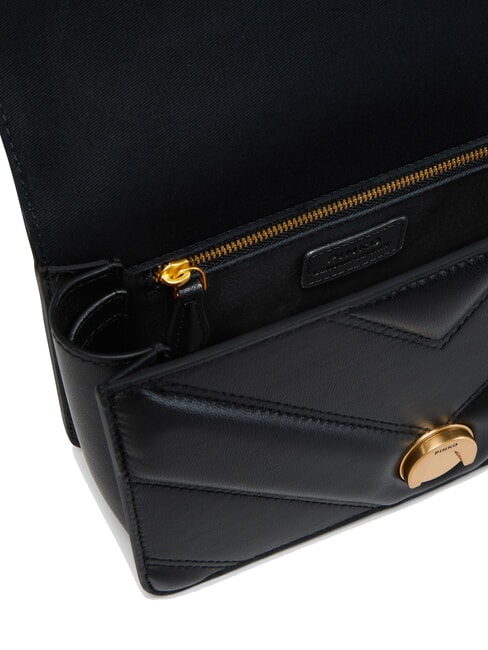 LOVE ONE MINI Borsa in nappa trapuntata chevron nero-antique gold - Borse Donna