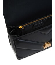 PINKO LOVE ONE MINI Borsa in nappa trapuntata chevron nero-antique gold - Borse Donna - 4