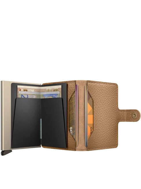 PEBBLE  Portafoglio in pelle martellata cappuccino - Portafogli Donna