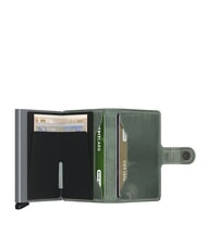 SECRID VINTAGE  Portafoglio in pelle con portacard in alluminio sage - Portafogli Uomo - 2