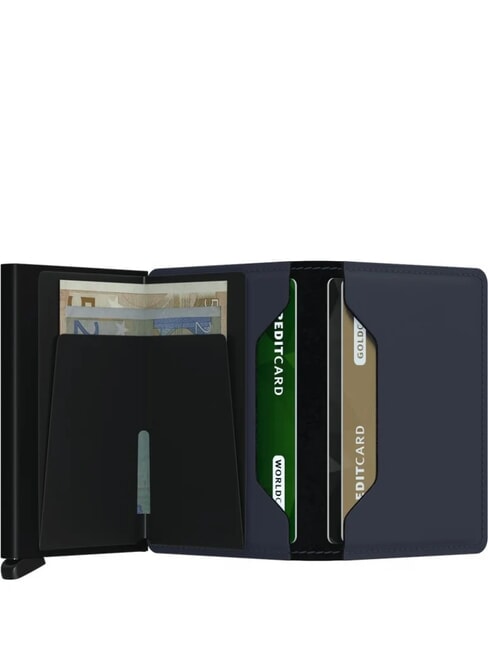 MATTE Portafoglio slim in pelle nightblue - Portafogli Uomo