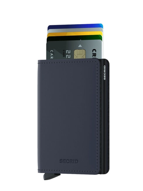 MATTE Portafoglio slim in pelle nightblue - Portafogli Uomo