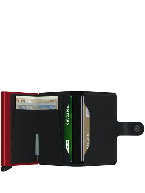 MATTE  Portafoglio con portacard anti RFID black & red - Portafogli Uomo