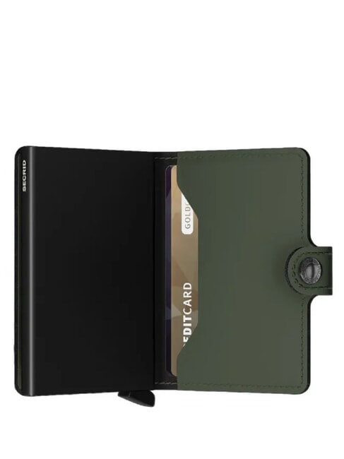 MATTE  Portafoglio con portacard anti RFID green-black - Portafogli Uomo