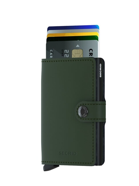 MATTE  Portafoglio con portacard anti RFID green-black - Portafogli Uomo